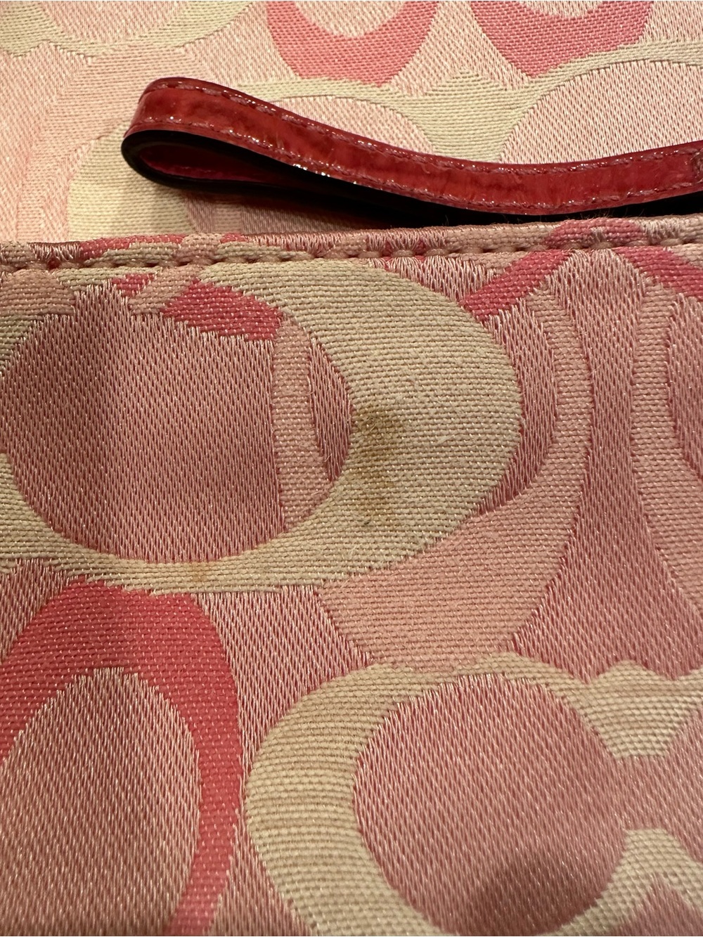 Coach Y2K Pink Signature Diaper Bag Tote with Hot Pink Patent LeatherTrim 2010 - Picture 10 of 10